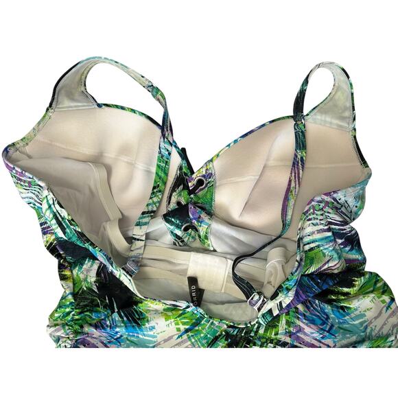 Torrid Underwire Lace-Up One Piece Swimsuit Cool Tropical Plus Size 4X - Picture 11 of 14